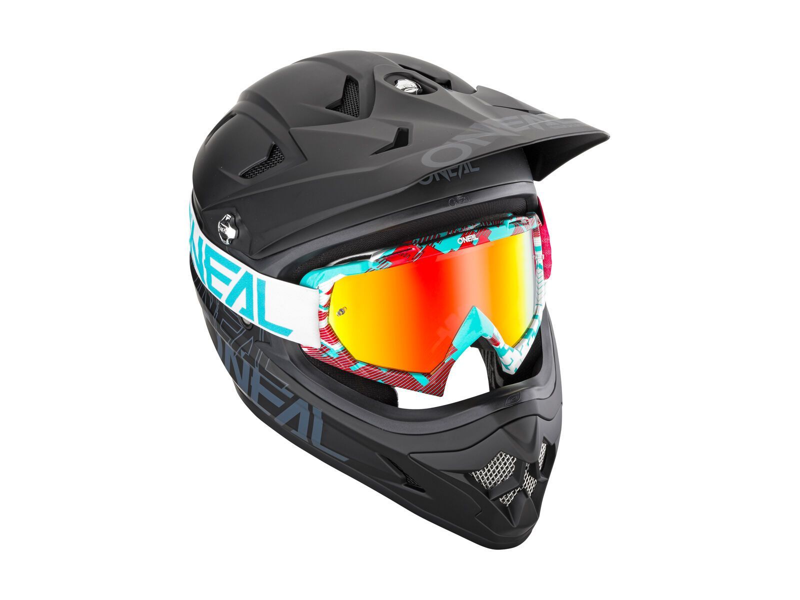 ONeal B-10 Goggle Pixel, red/teal/Lens: radium red - Bild 2