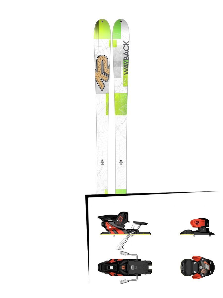 K2 SKI Set: Wayback 88 2016 + Salomon Warden MNC 13 - Bild 1