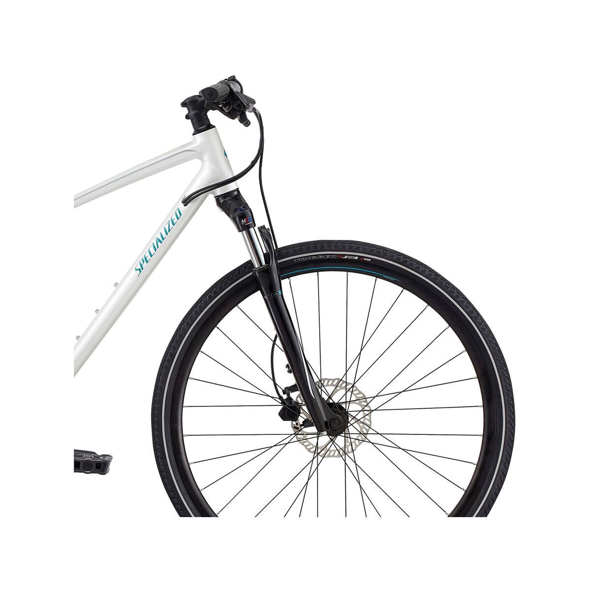 Specialized Ariel Disc, metallic white silver/flake silver/turquoise - Bild 5