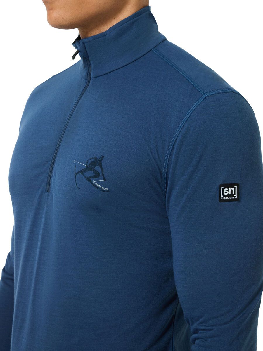 super.natural Tundra175 Toni Zip 1/4 Herren, ocean blue/blueberry/feather grey - Bild 6