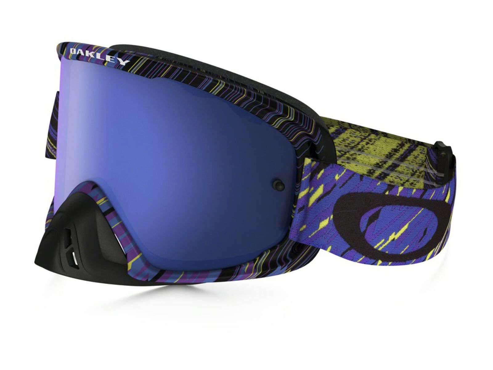 Oakley O2 MX inkl. Wechselscheibe, rain of terror blue purple/Lens: black ice iridium - Bild 1