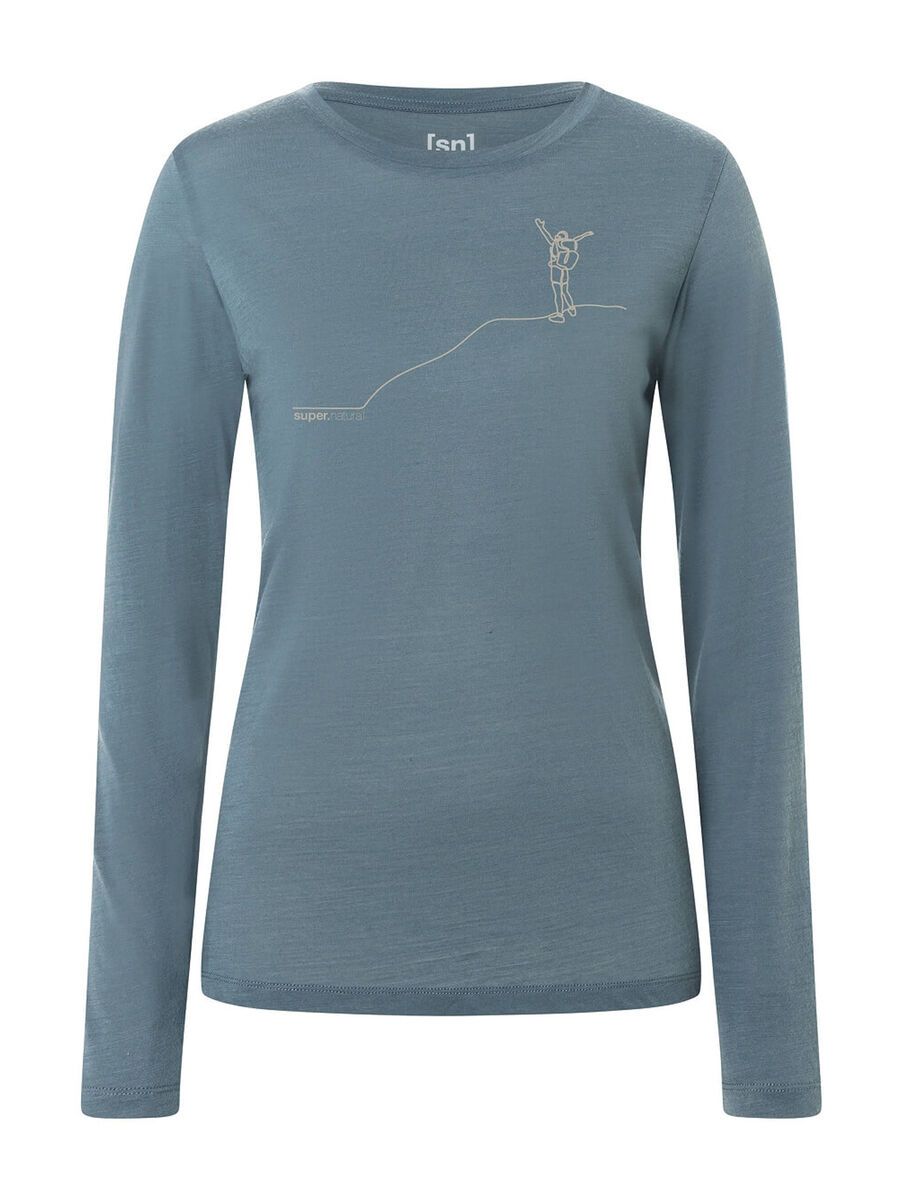 super.natural Bergglück LS Damen, stormy weather/feather grey - Bild 1