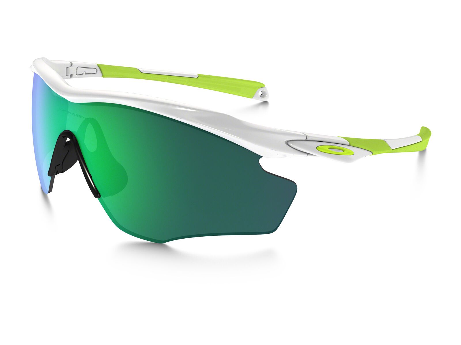 Oakley M2 Frame XL, polished white/Lens: jade iridium - Bild 1