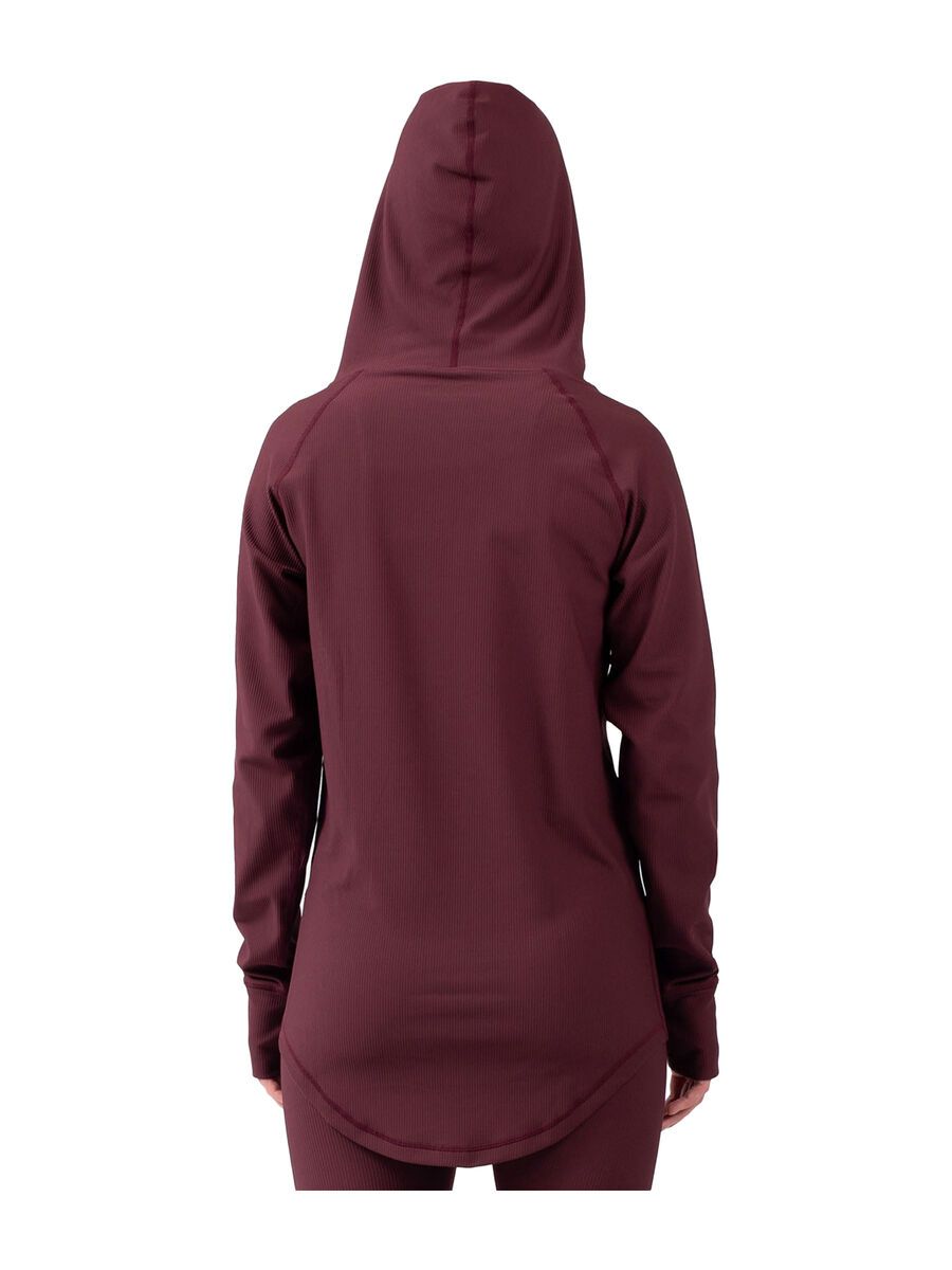 Eivy Icecold Hood Rib Top, wine - Bild 6