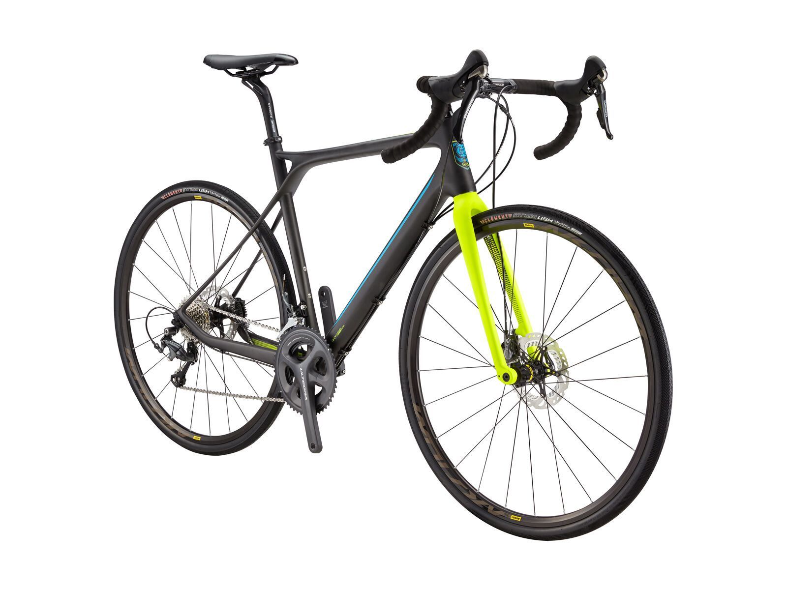 GT Grade Carbon Ultegra, raw w/ neon yellow & process cyan - Bild 3