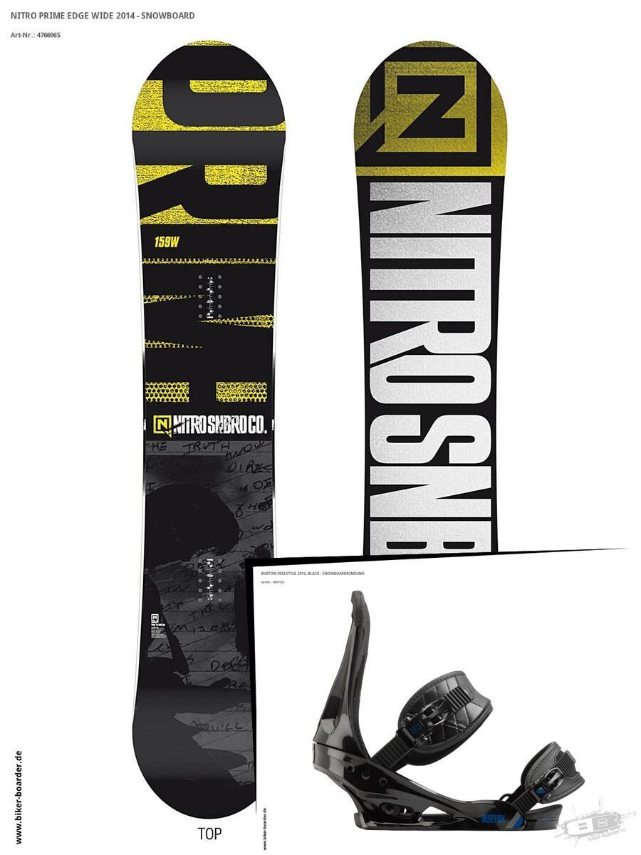 Set: Nitro Prime Edge Wide  + Burton Freestyle (493912S) - Bild 1
