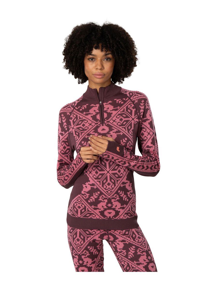 Kari Traa Saga Half Zip, cocoa powder - Bild 3