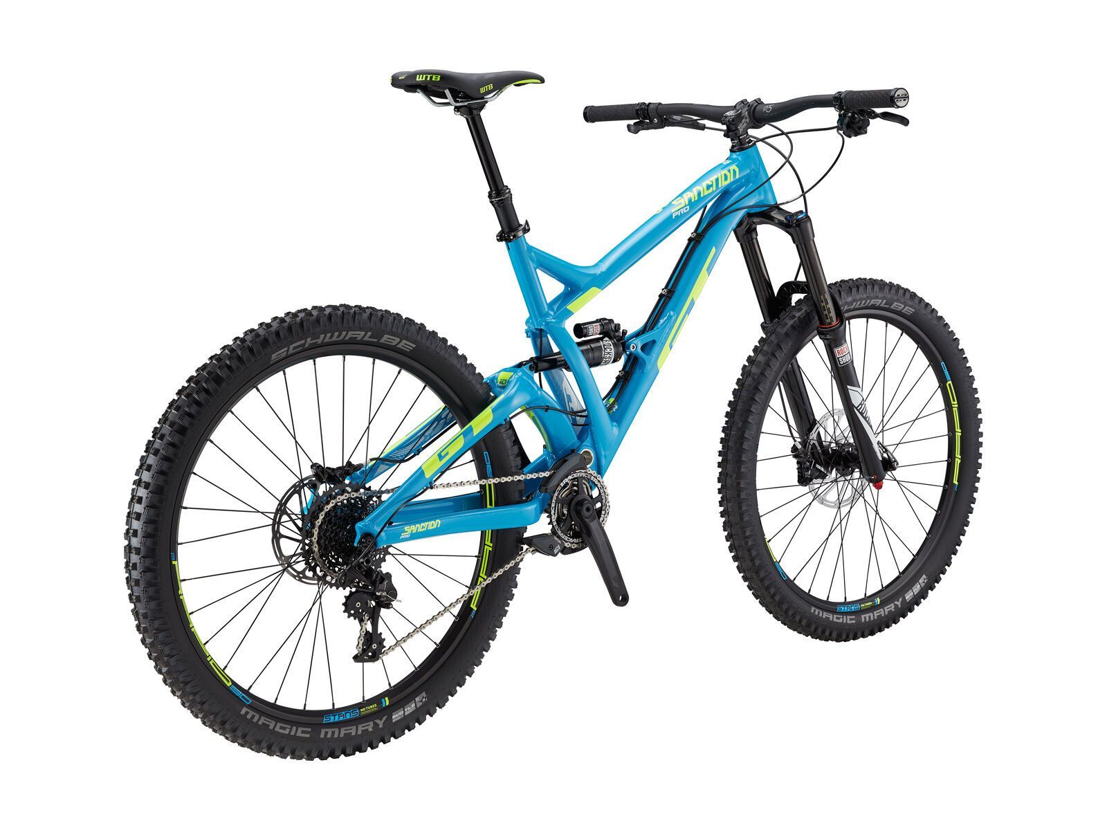 GT Sanction Pro SRAM, process cyan & neon yellow - Bild 4