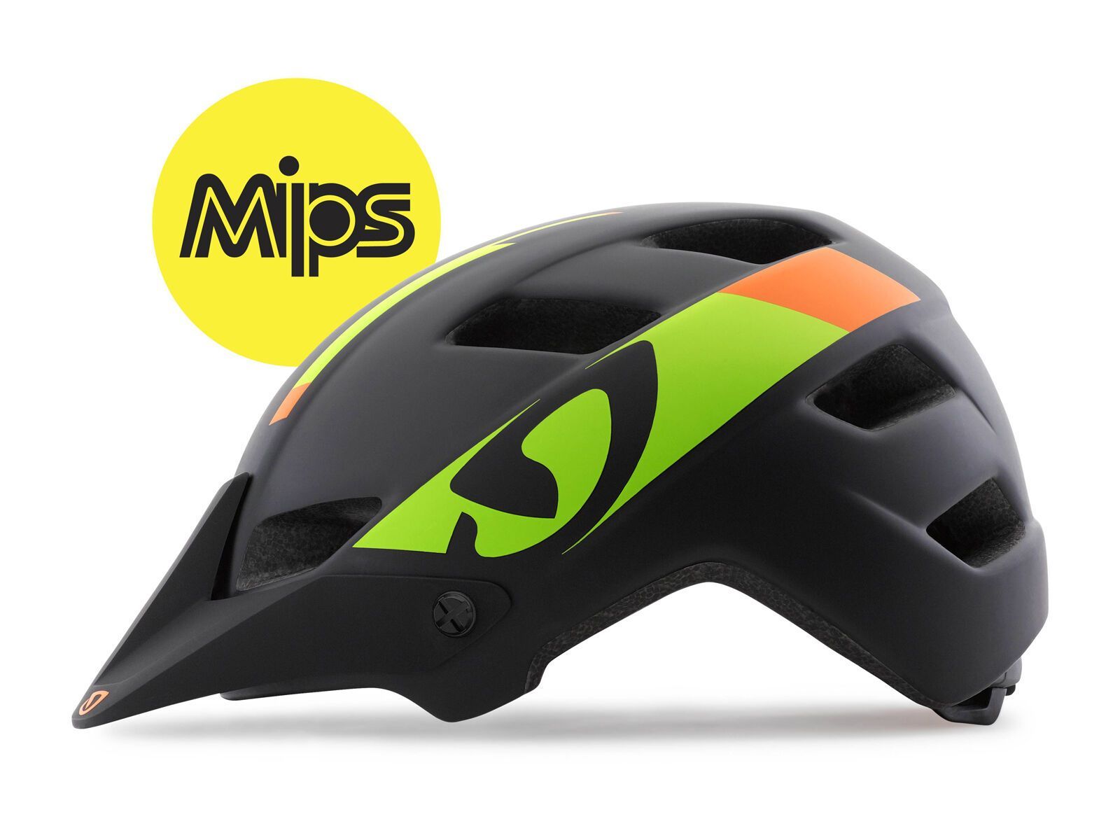 Giro Feature MIPS, black lime flame - Bild 2