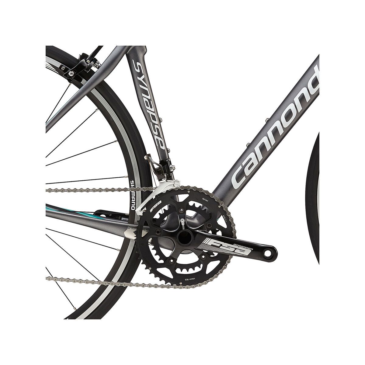 Cannondale Synapse Carbon Womens 6 105, jet black with charcoal grey, sea and tropics - Bild 3