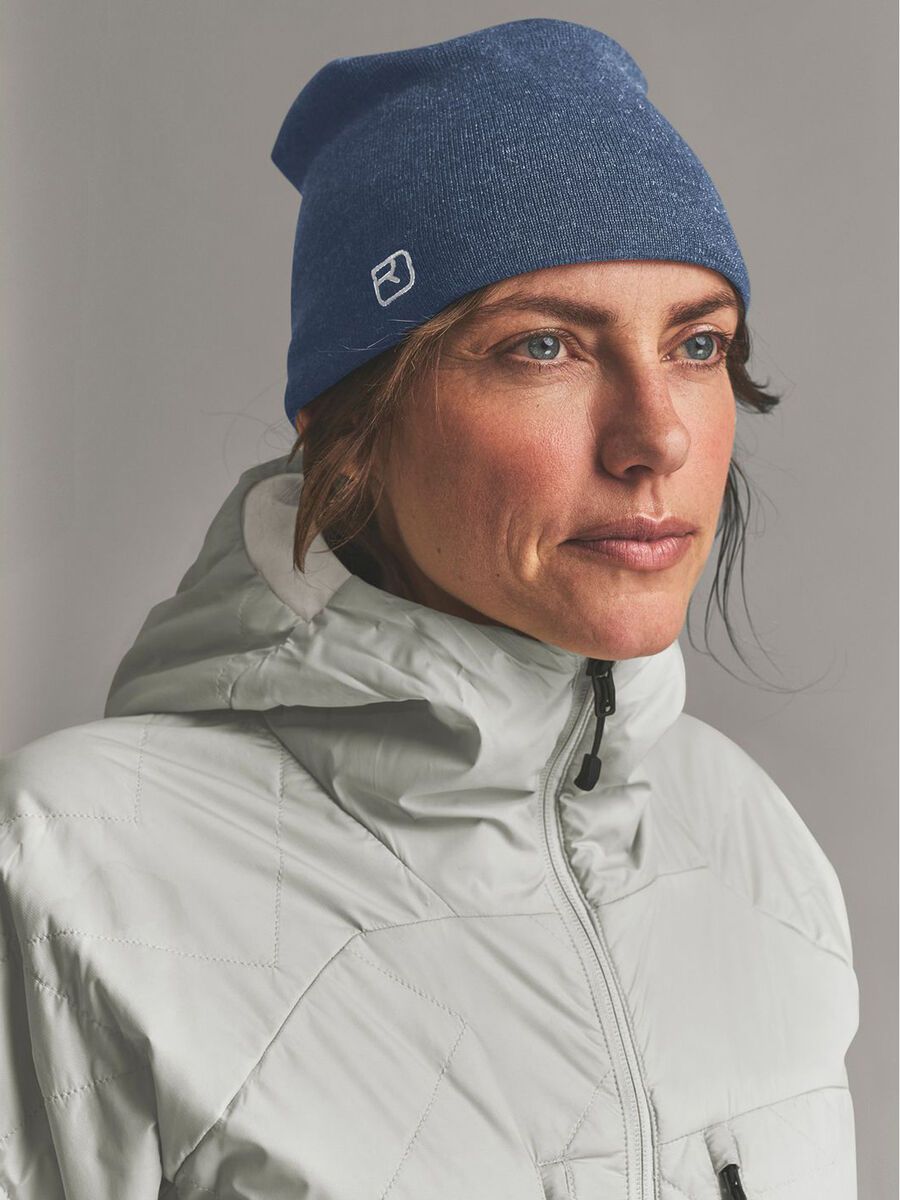 Ortovox Wonderwool Beanie, blue nunatak blend - Bild 2