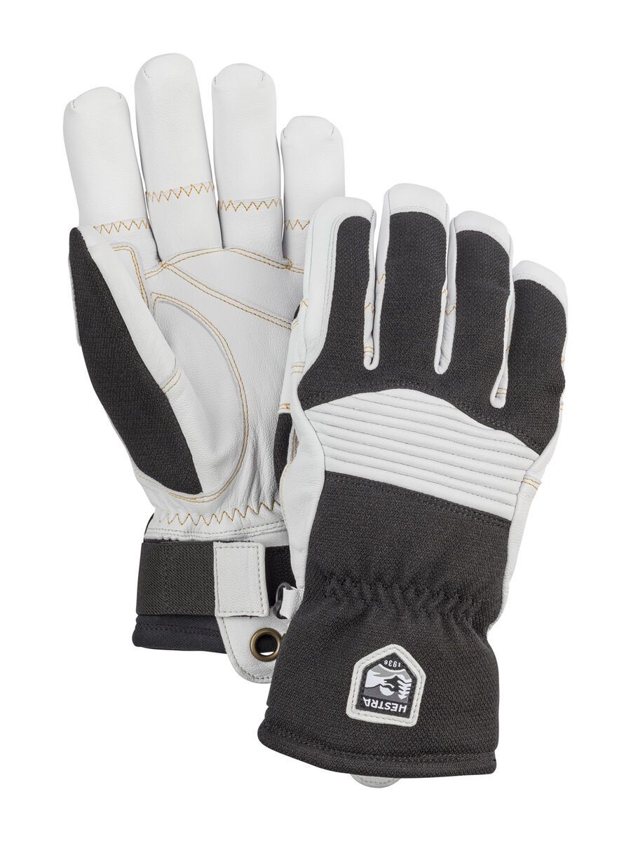 Hestra Army Leather Couloir 5 Finger, schwarz/cremefarbig - Bild 1
