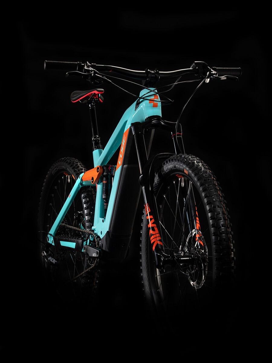 Cube Stereo Hybrid 160 HPC SL 27.5, glacierblue´n´orange - Bild 2