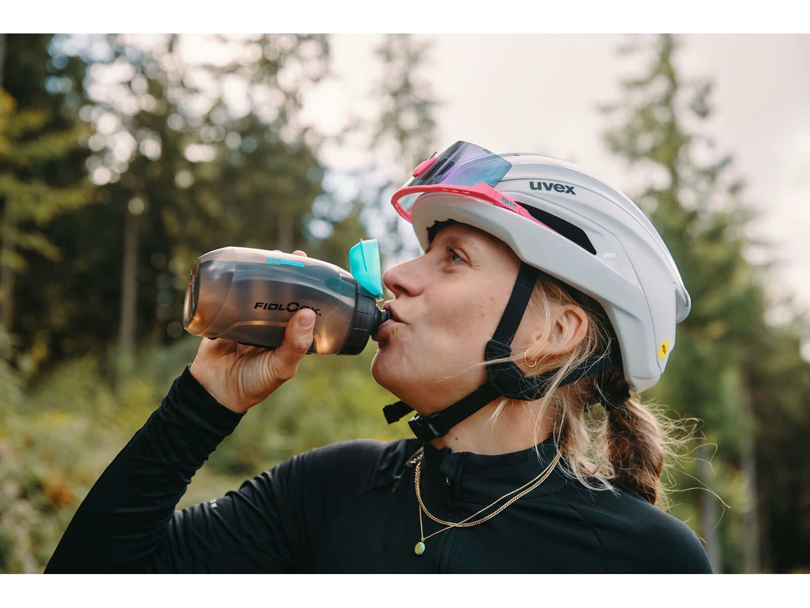 Fidlock Twist Replacement Bottle 450 Antibacterial, transparent black/light green - Bild 8