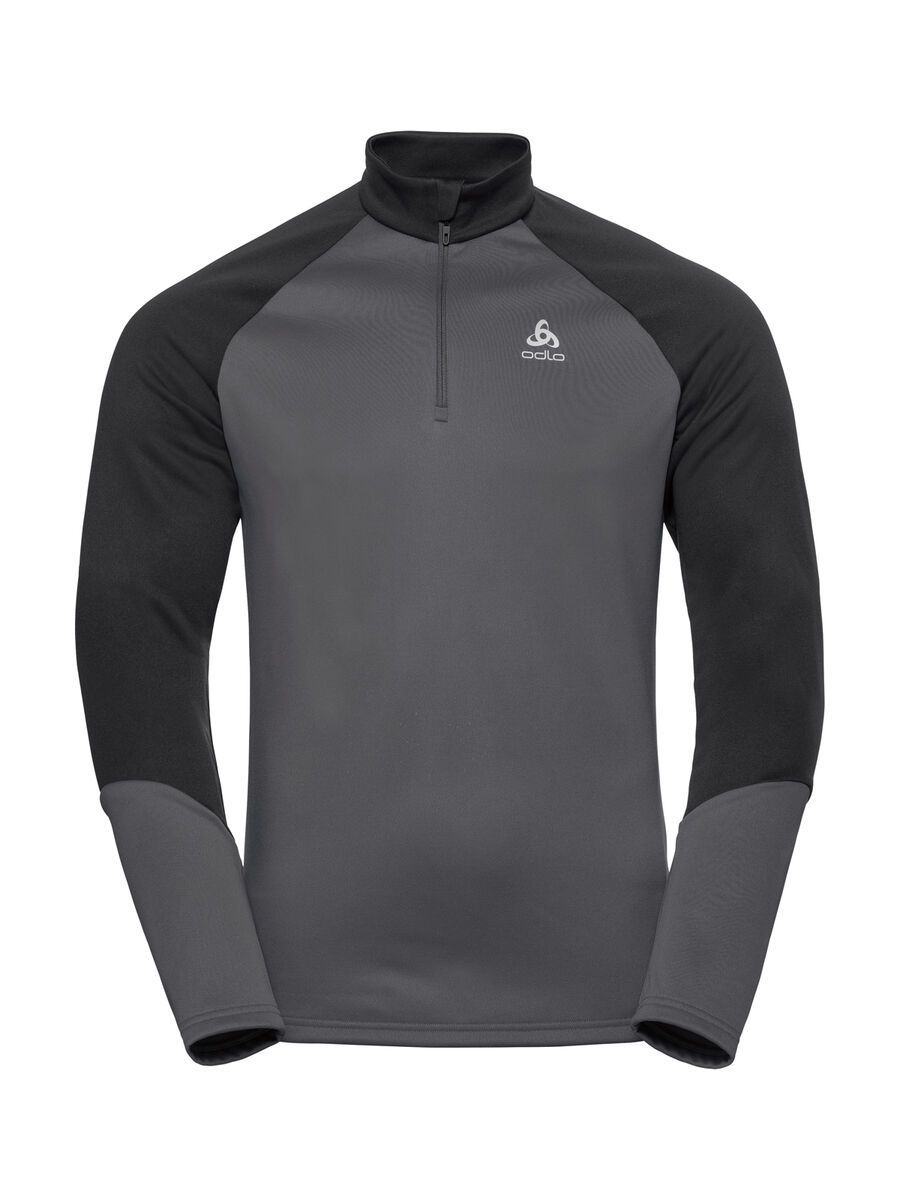 Odlo Midlayer 1/2 Zip Planches, black/odlo graphite grey - Bild 1