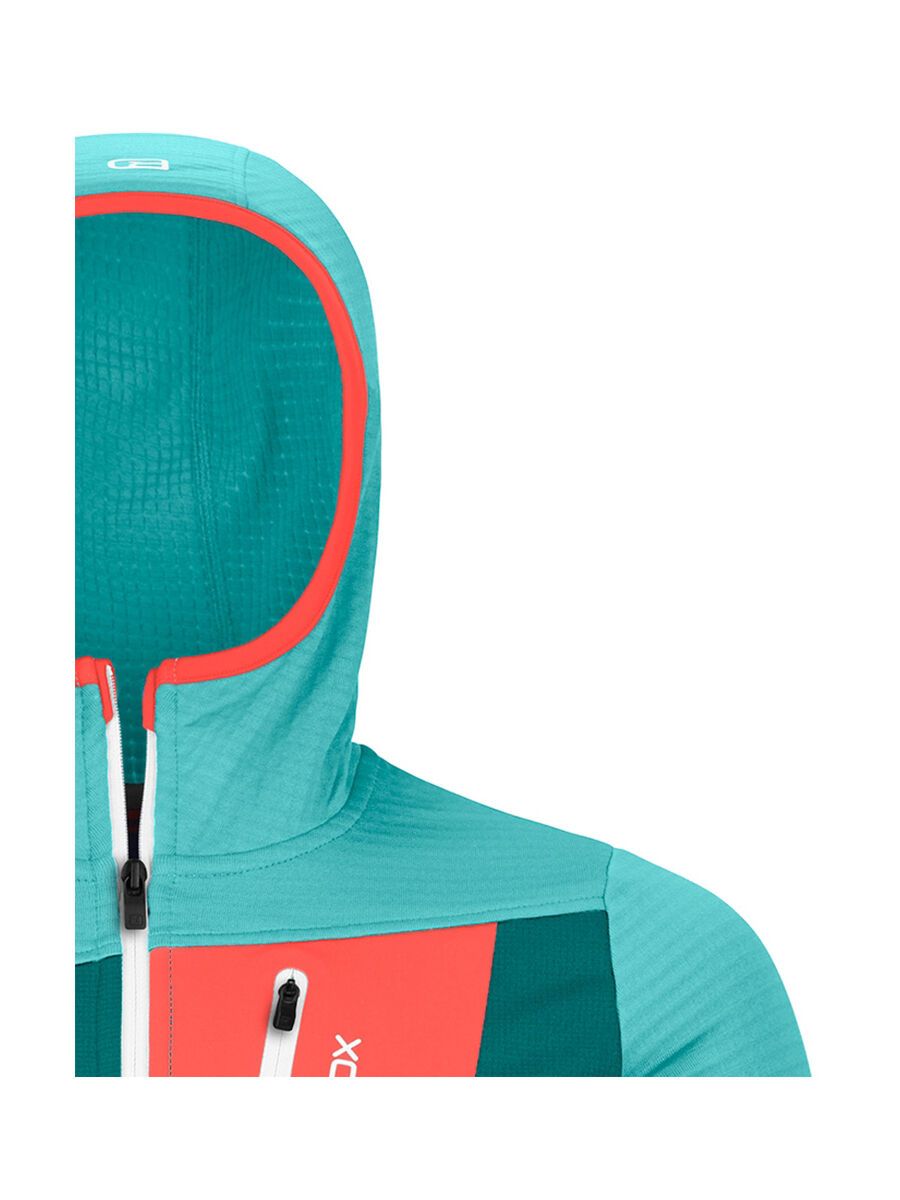 Ortovox Merino Fleece Grid Hoody W, ice waterfall - Bild 3