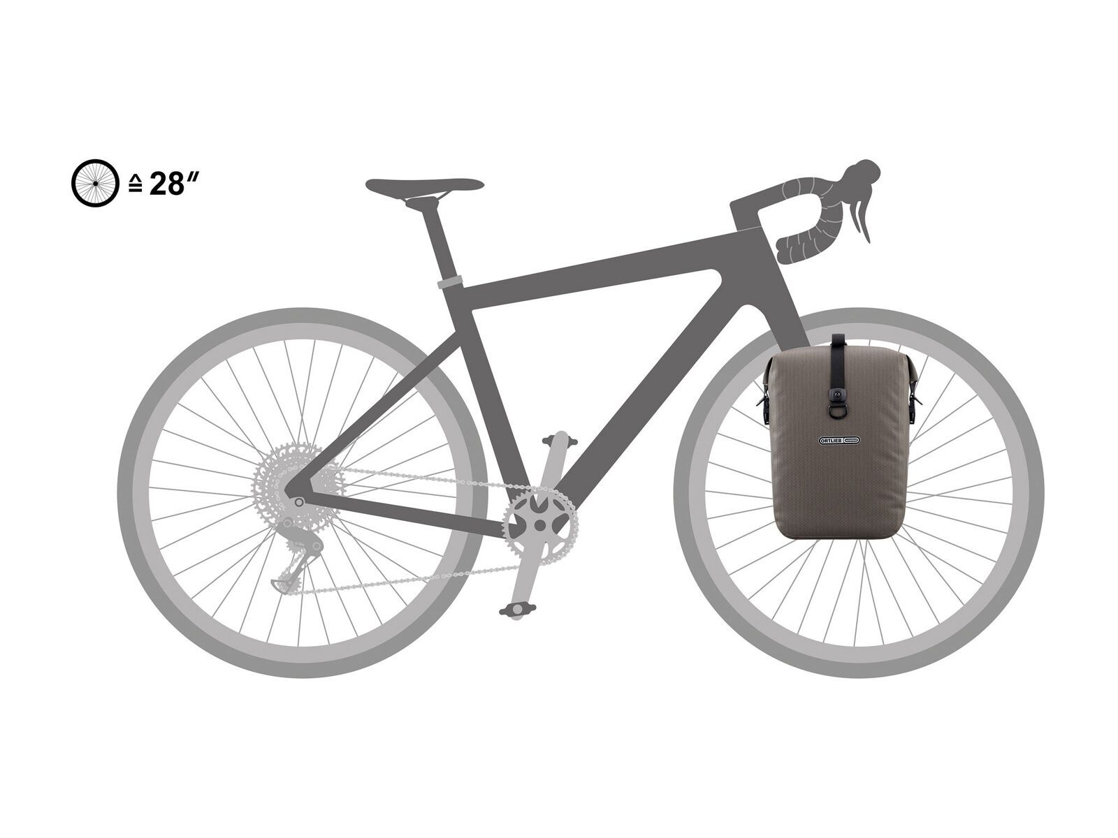 ORTLIEB Gravel-Pack Single QL3.1, dark sand - Bild 7