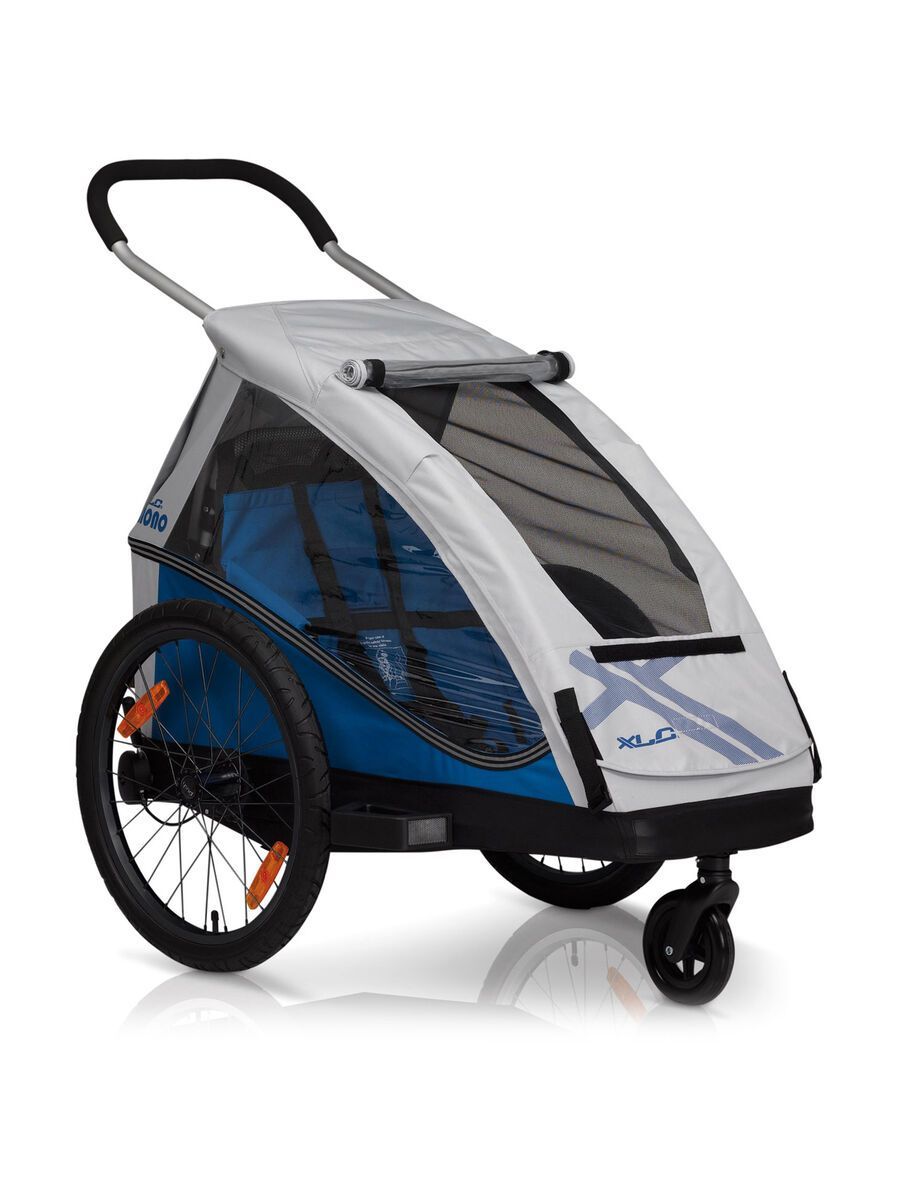 XLC Kinderanhänger Mono² / 2-in-One, silber/blau - Bild 2
