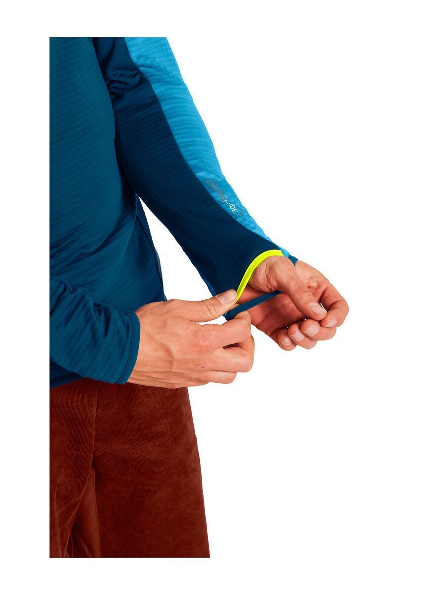 Ortovox Merino Fleece Light Grid SN Hoody M, petrol blue - Bild 5