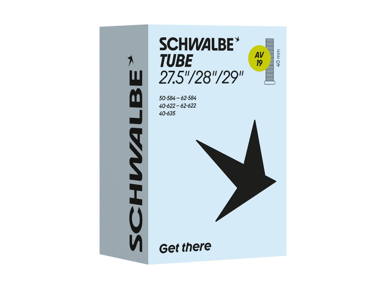 Schwalbe Schlauch AV 19 27.5/28/29 Zoll / 40/62-584/635 - Bild 1