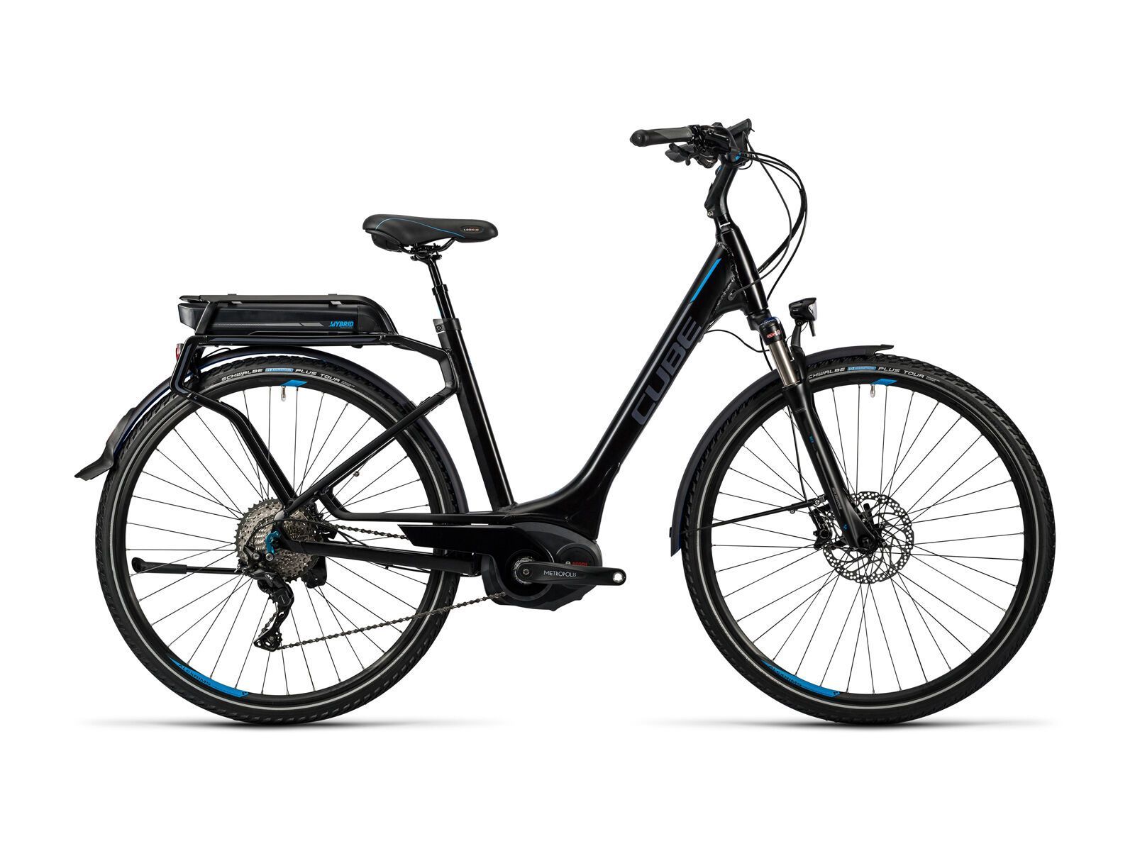 Cube Touring Hybrid EXC 500 Easy Entry, black´n´flashblue - Bild 1