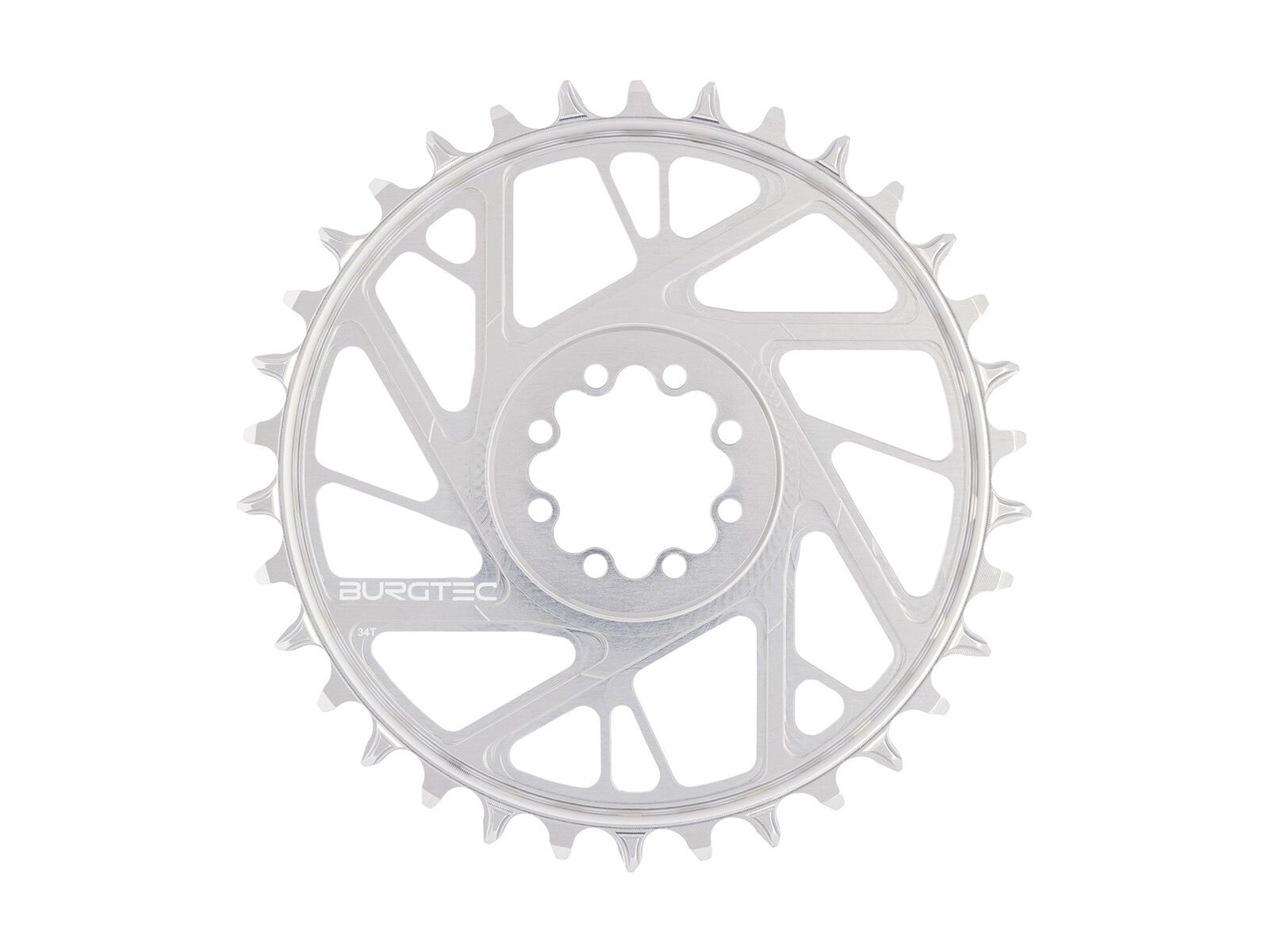 Burgtec 3 mm Offset Thick Thin Chainring SRAM 8-Bolt, rhodium silver - Bild 13