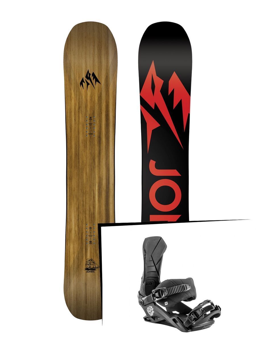 Set: Jones Flagship Wide 2019 + Nitro Team Nitro x drink water - Bild 1