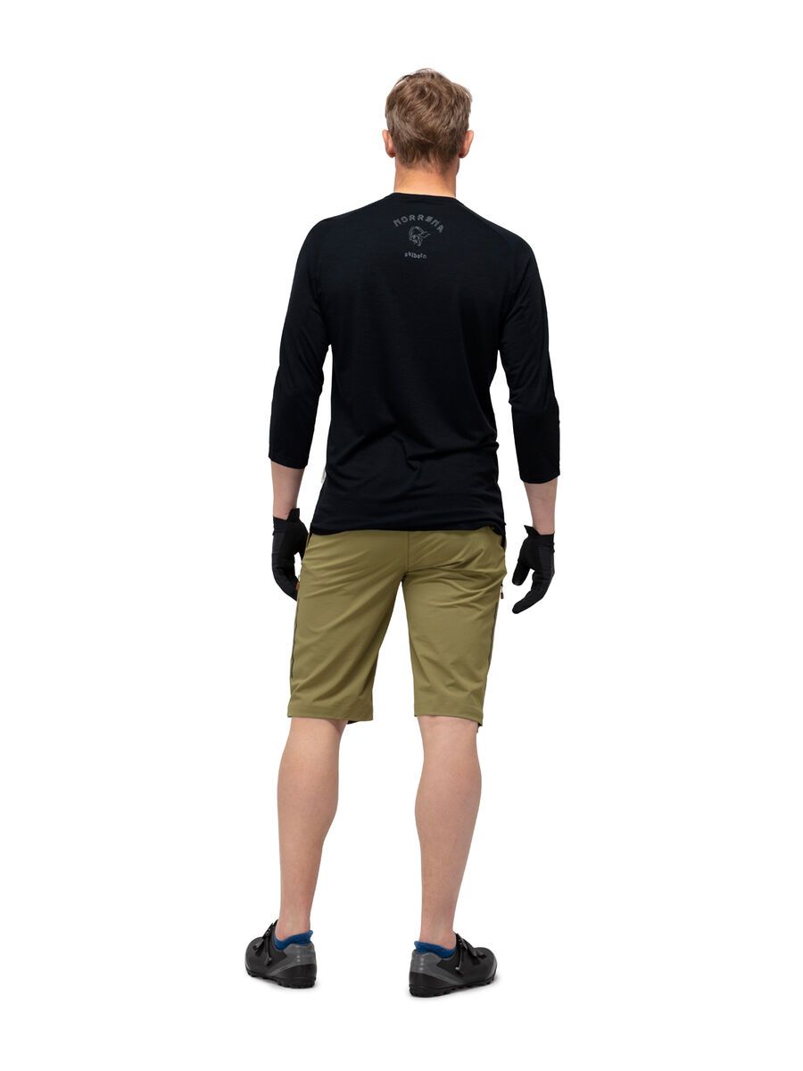 Norrona skibotn wool 3/4 T-shirt M's, caviar - Bild 4