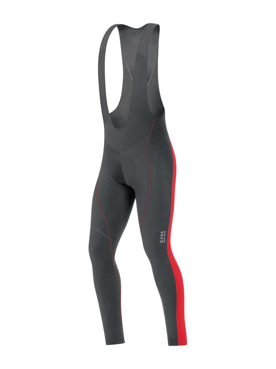 Gore Bike Wear Element Thermo Bibtights+, black/red - Bild 1