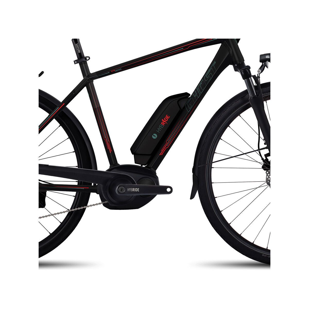 Ghost Hybride Andasol Trekking 5 400, night black/jade blue/neon red - Bild 3