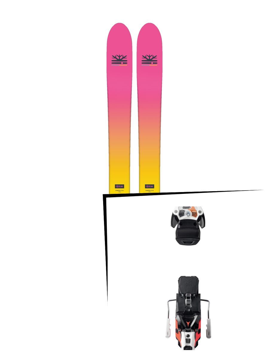 Set: DPS Skis Yvette 112 RP2 Foundation 2018 + Atomic Warden MNC 13 white/black/orange - Bild 1