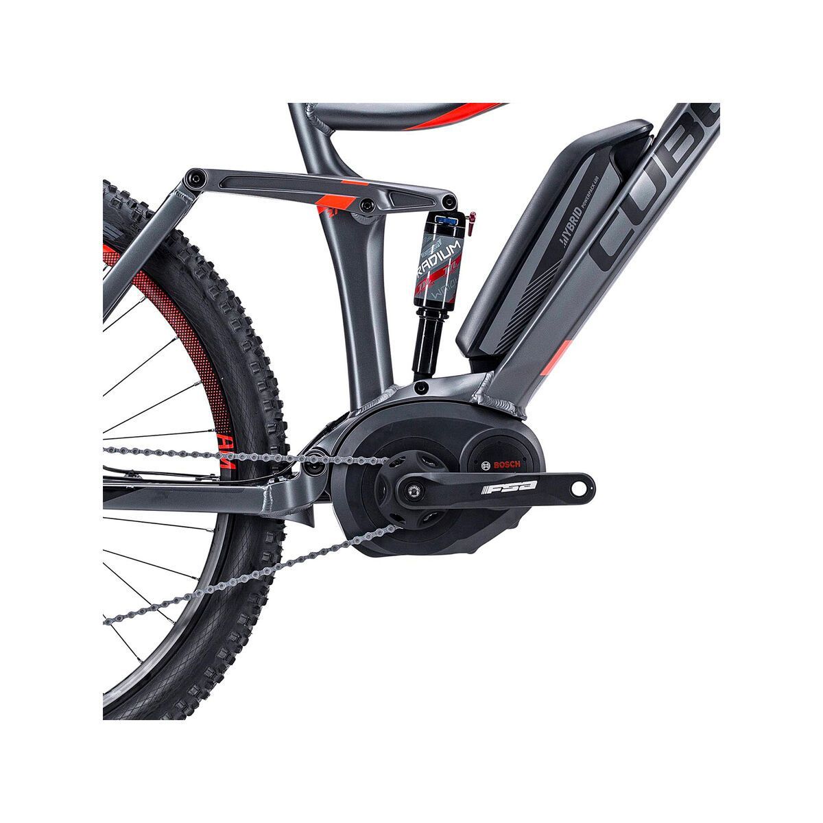 Cube Stereo Hybrid 140 HPA Pro 27.5, grey/black/flashred - Bild 3