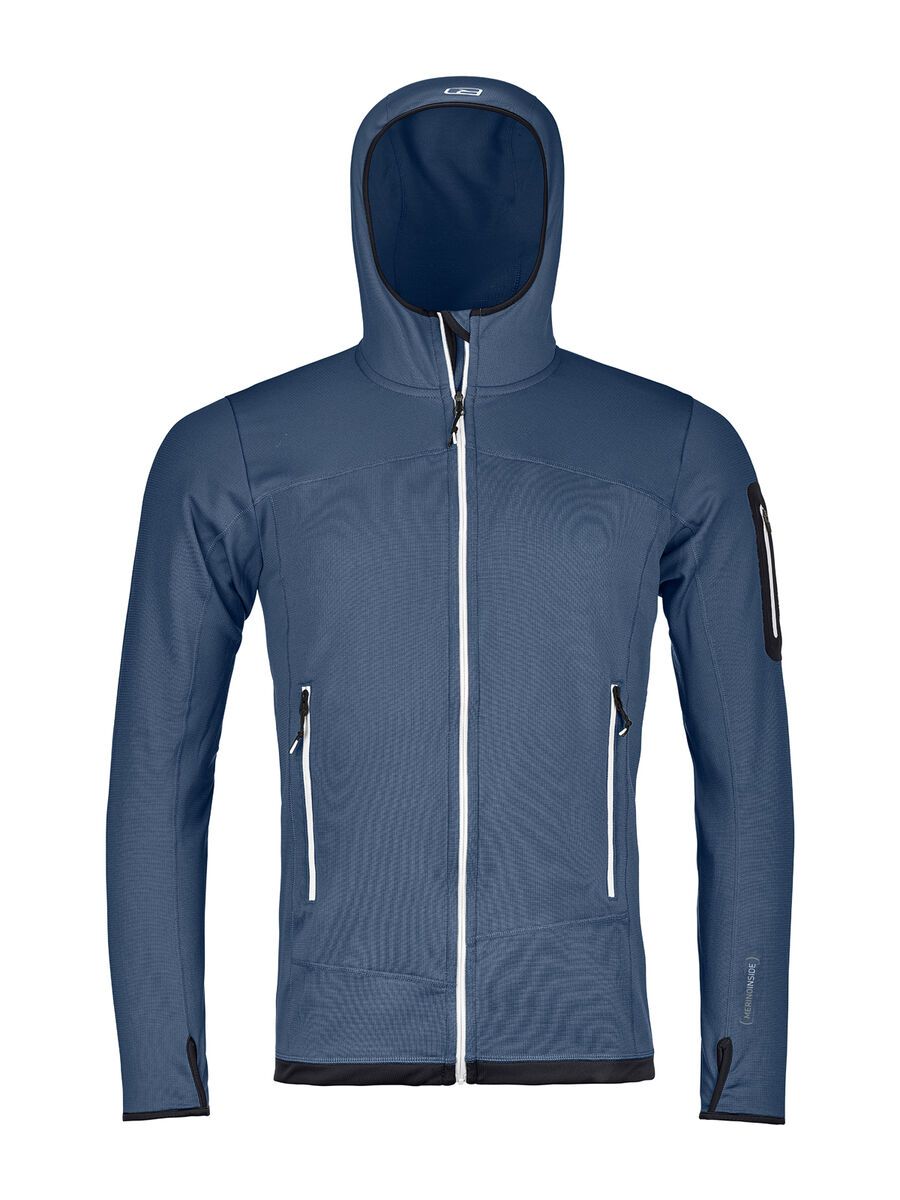 Ortovox Merino Fleece Light Hoody M, night blue - Bild 1