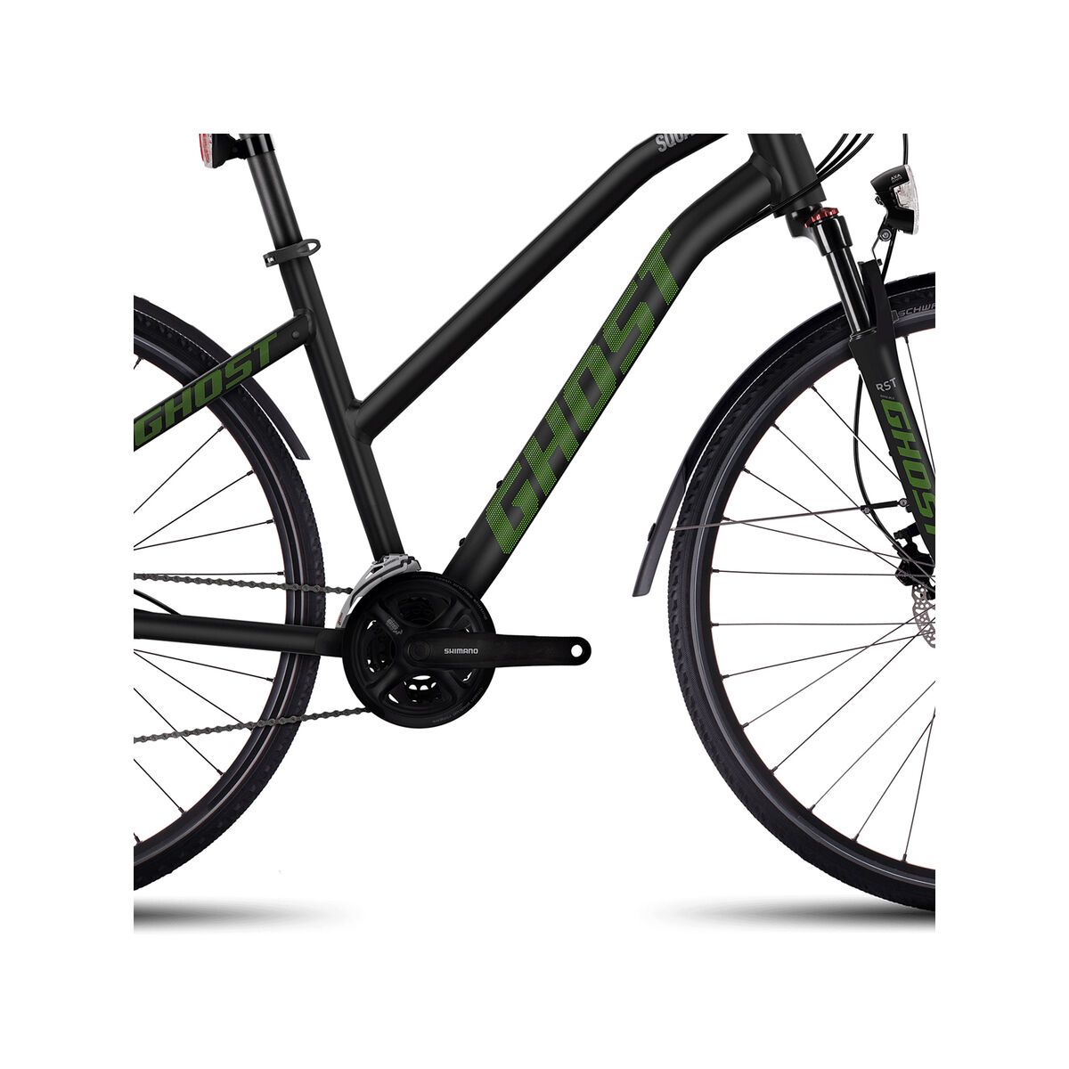 Ghost Square Cross X 3 W, night black/riot green/urban grey - Bild 3