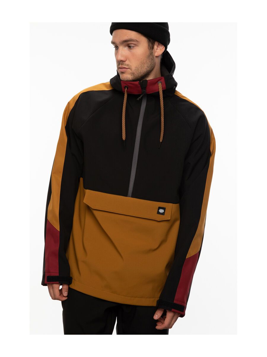 686 Men's Waterproof Anorak, golden brown colorblock - Bild 5