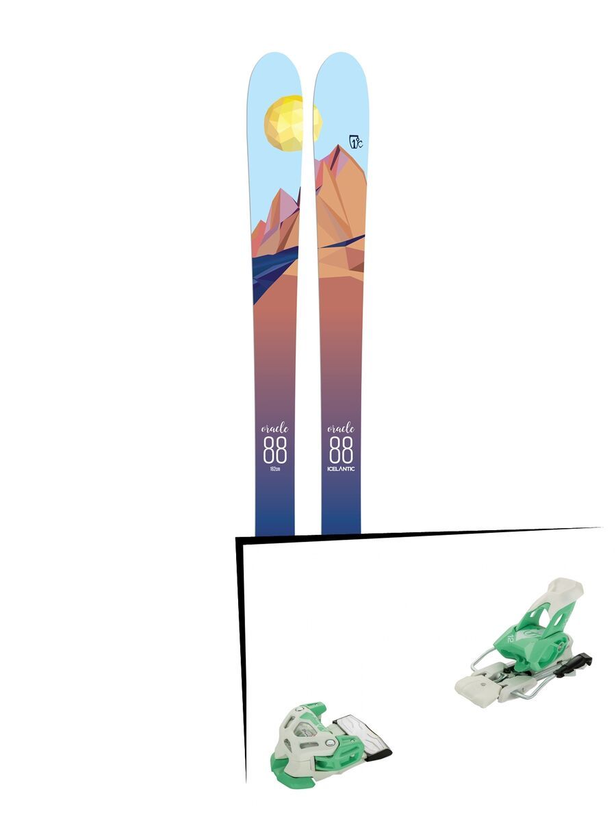 Set: Icelantic Oracle 88 2018 + Tyrolia Attack 12 solid white mint - Bild 1