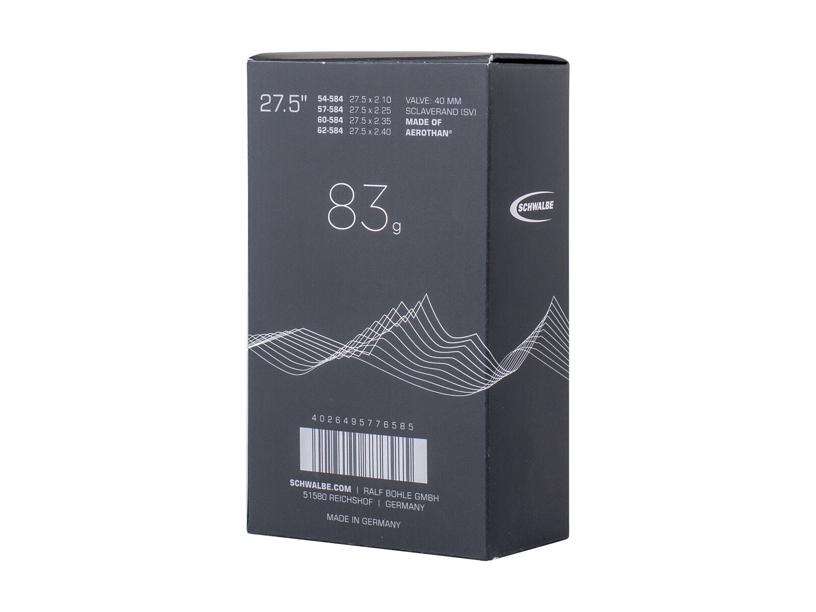 Schwalbe Aerothan Tube SV 21E 27.5 MTB - 54/62-584 / 40 mm - Bild 2