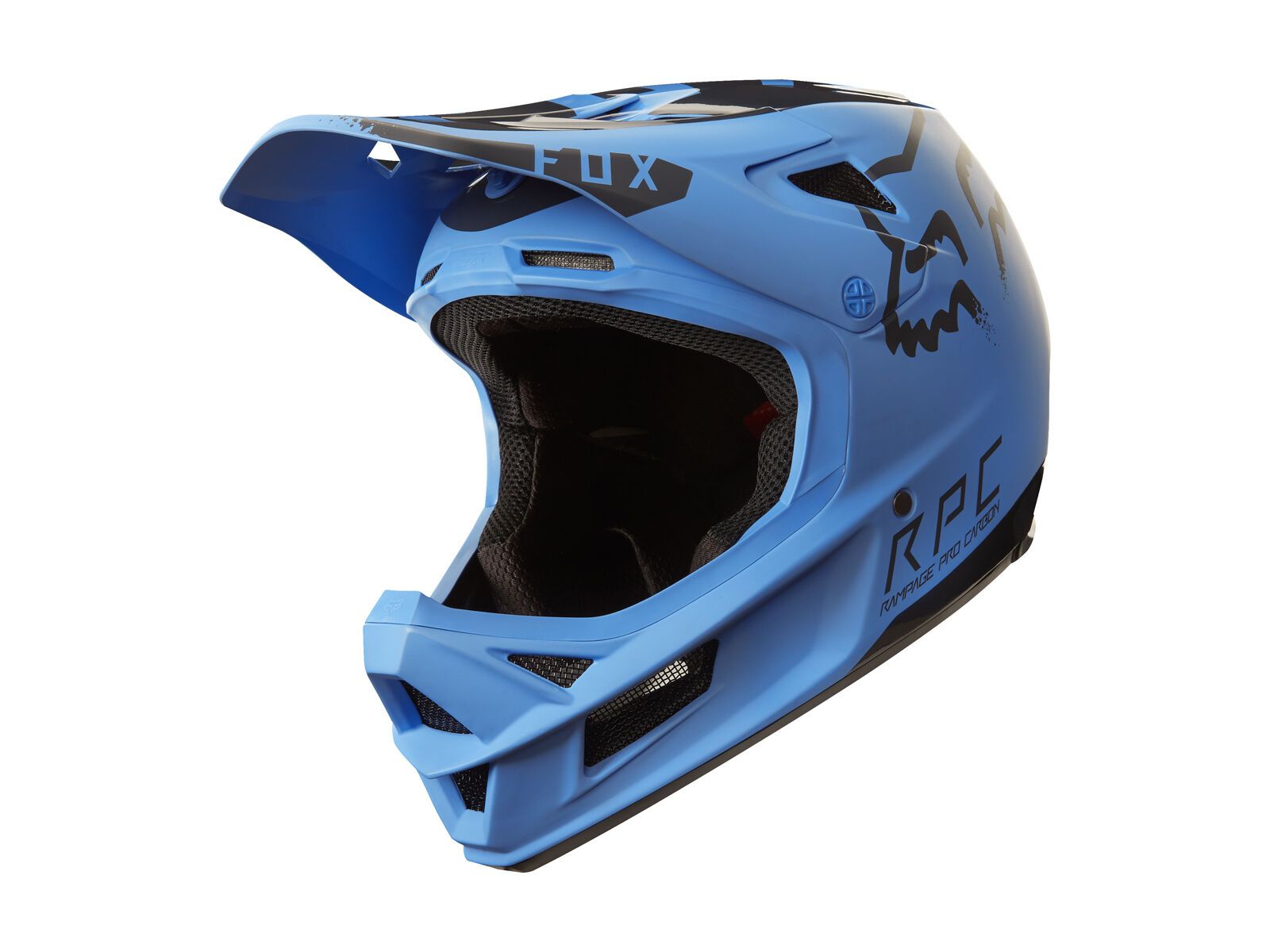 Fox Rampage Pro Carbon Moth Helmet, blue/black - Bild 1