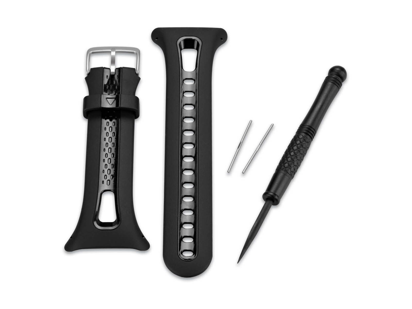 Garmin Forerunner 10 Ersatzarmband, schwarz/silber - Bild 1