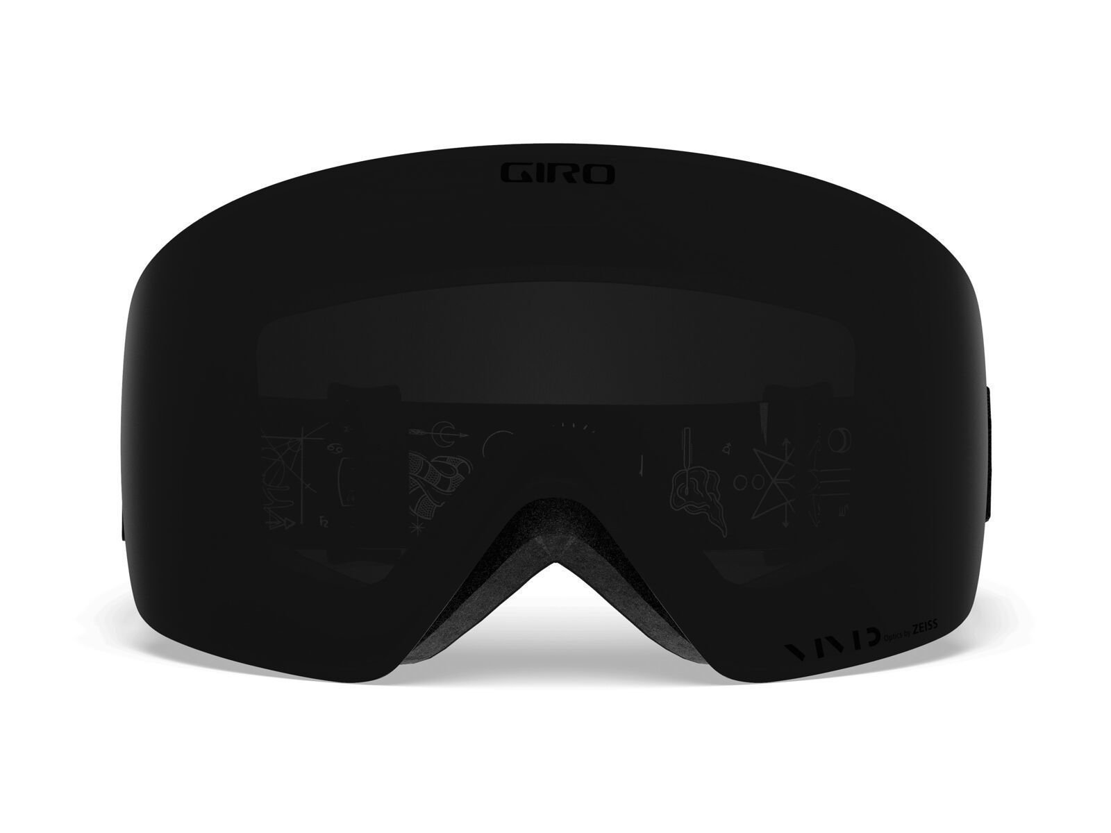 Giro Contour inkl. WS, black white hex/Lens: vivid jet black/vivid infrared - Bild 3