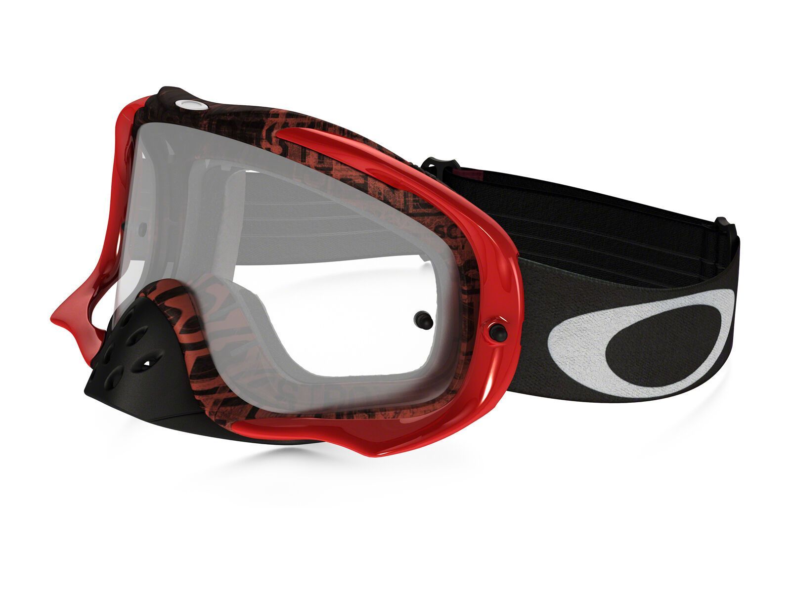 Oakley Crowbar MX, distress tagline red/purple/Lens: clear - Bild 1