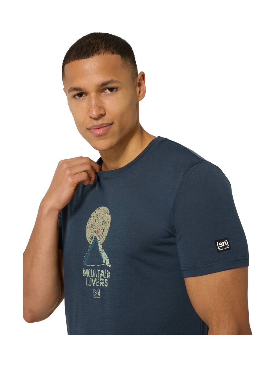 super.natural No Map Tee Herren, blueberry/various - Bild 4