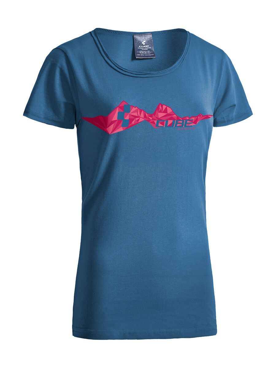 Cube WLS T-Shirt Mountains, blue´n´pink - Bild 1