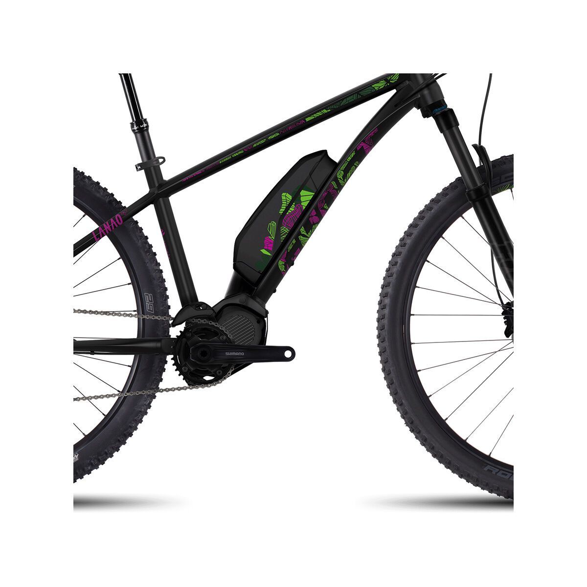 Ghost Hybride Lanao 6 AL 27.5 Plus, night black/riot green/dark fuchsia pink - Bild 3