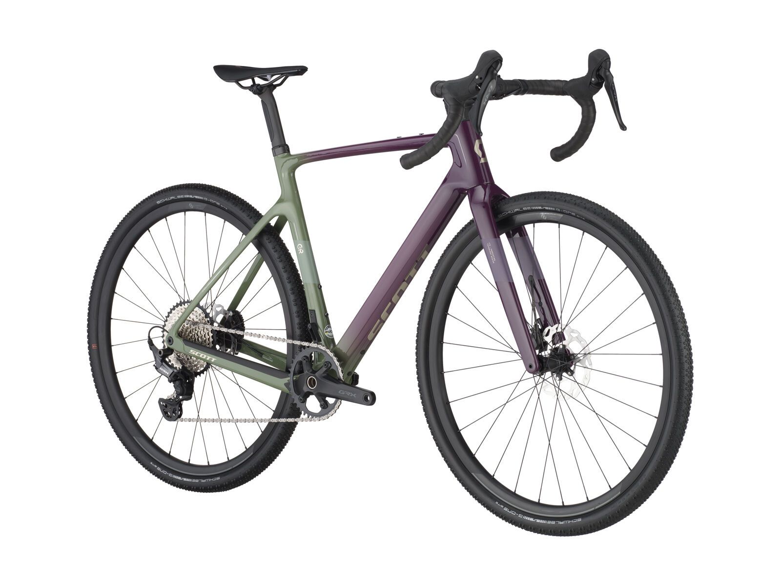 Scott Addict Gravel 40, olivine green/blackberry purple - Bild 2