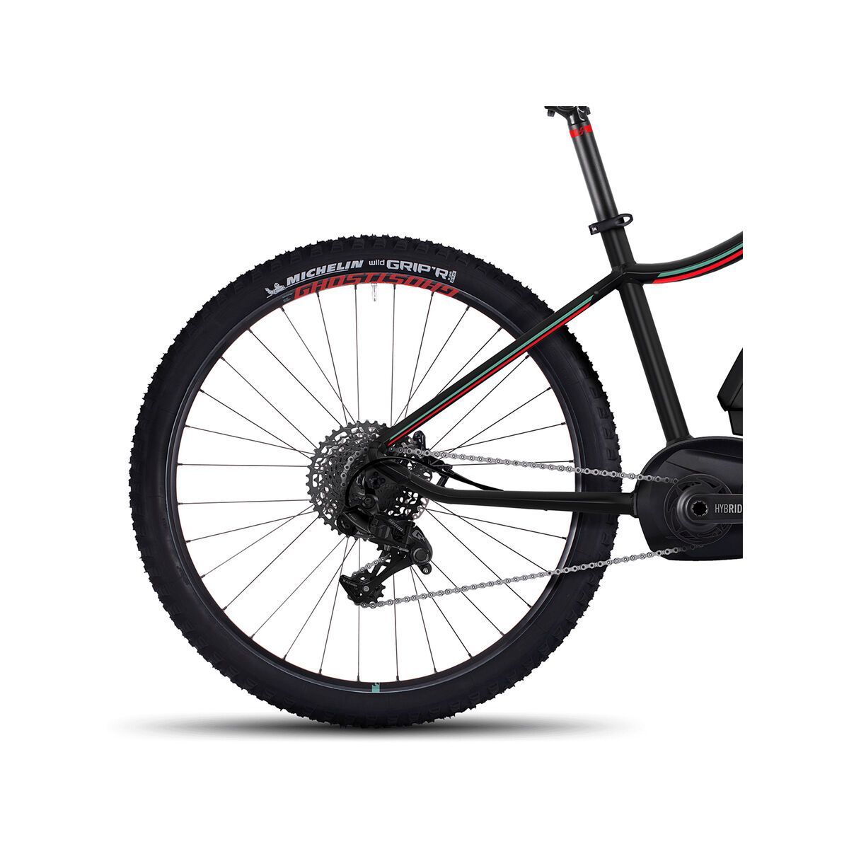 Ghost Hybride Teru 7 AL W, night black/jade blue/neon red - Bild 4