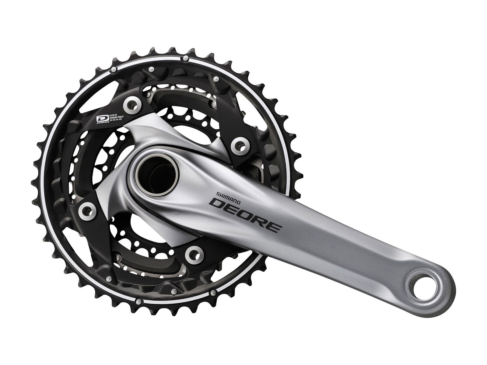 Shimano Kurbelgarnitur Deore MTB FC-M610 3x10 - 42/32/24, silber - Bild 1