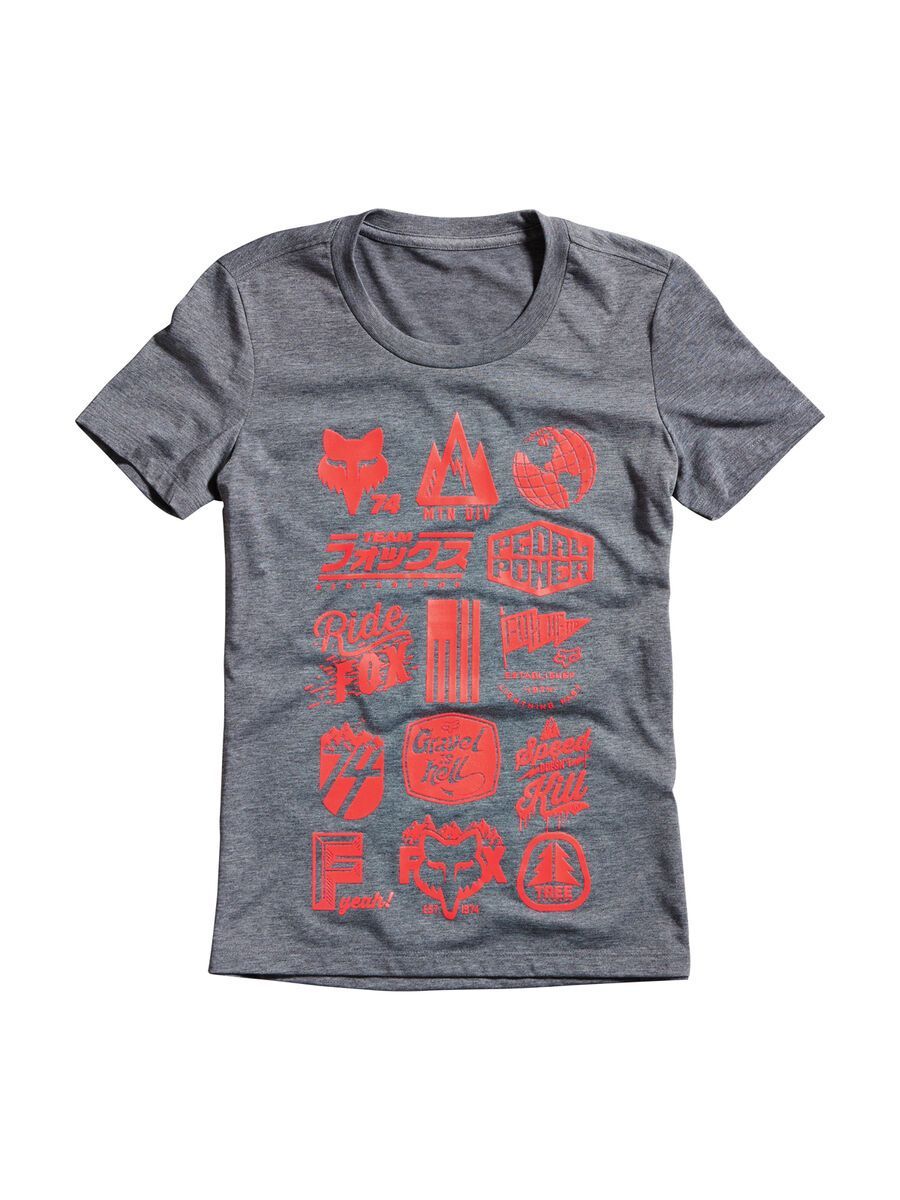 Fox Womens MTN Division Tech Tee, heather graphite - Bild 1