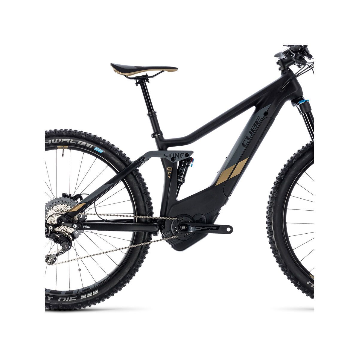 Cube Sting Hybrid 120 HPC SL 500 27.5, carbon´n´gold - Bild 4