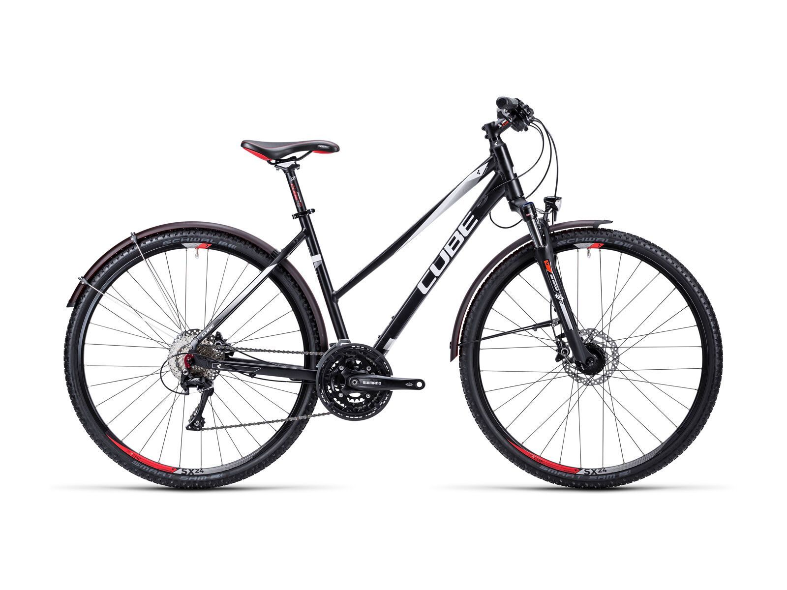 Cube Nature Allroad Trapeze, black white red - Bild 1